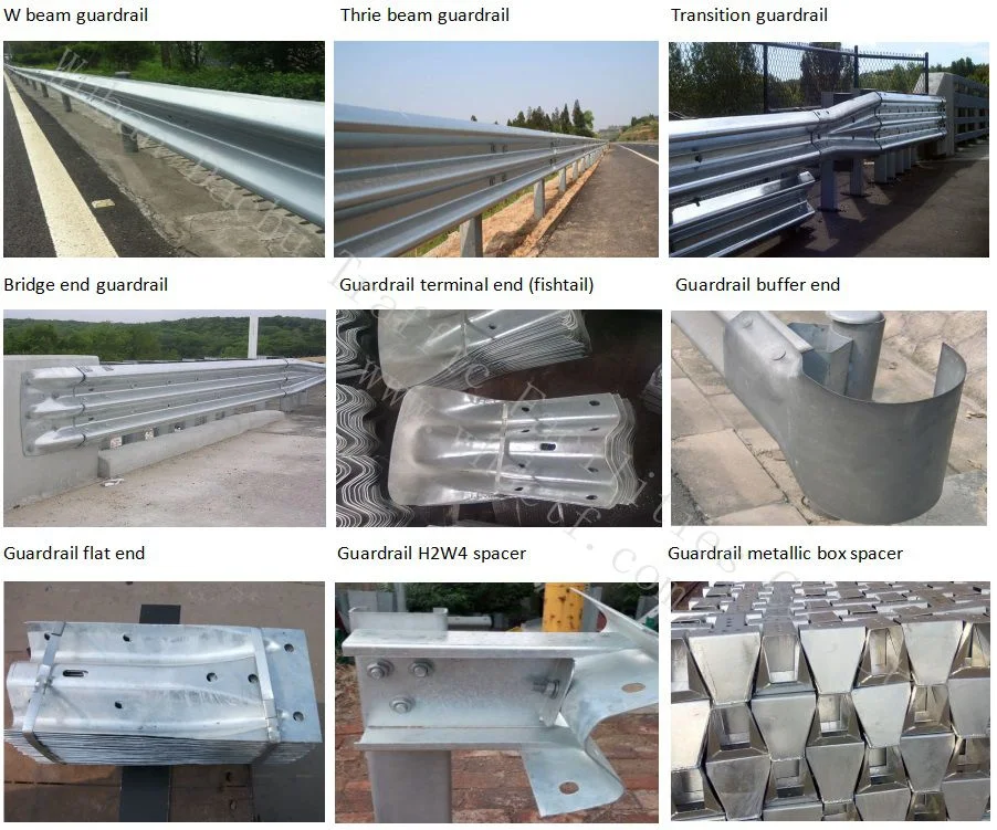 Aashto M180 Hot DIP Galvanized Corrugated Steel Crash Barrier Thrie W Beam Highway Guardrail for Road Bridge Traffic Safety