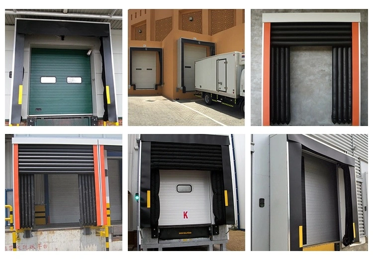 Mechanical or Retractable PVC Fabric Curtain Loading Dock Door Seal or Dock Shelter for Logistics Warehouse Loading Bays