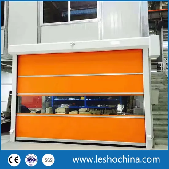 Mestre bem elétrico comercial automático de aço térmico isolado armazém de levantamento alto secional acima de portas industriais de doca deslizante de alta velocidade